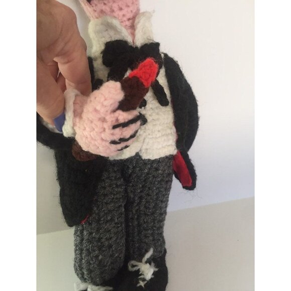 Vintage Groucho Marx Doll Crocheted Handmade Cigar And Formal Tails - Picture 5 of 10